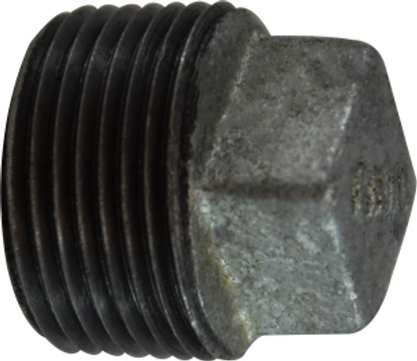 Galvanized Square Head Plug 1-1/4 GALV SQ HEAD CORED PLUG - 64656