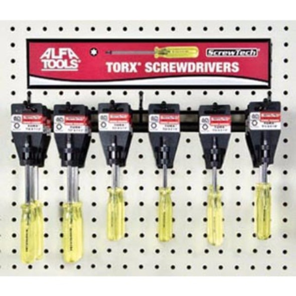 Alfa Tools T10 X 6-1/8 TORX SCREWDRIVER HANGER, SCD142H
