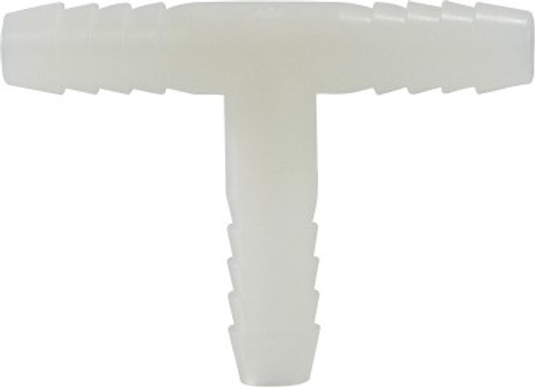 Tee Barbed on all sides 1/8 WHITE NYLON HB TEE - 33415W