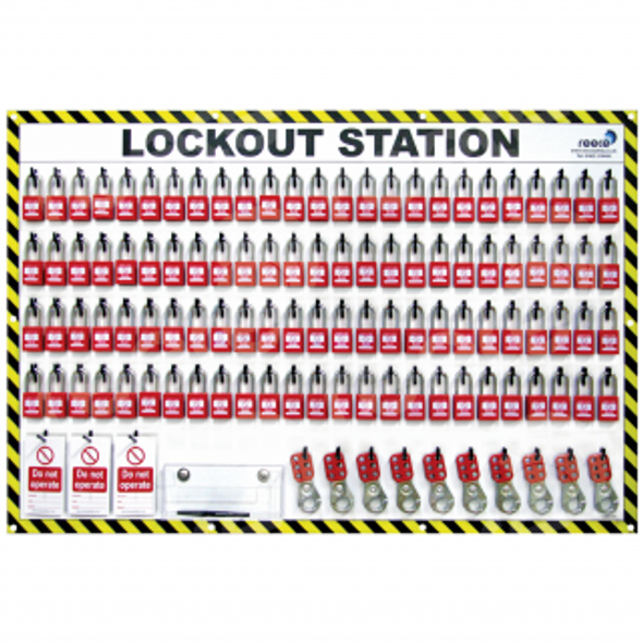 Reece 100 lock lockout station with contents - LSE306FS