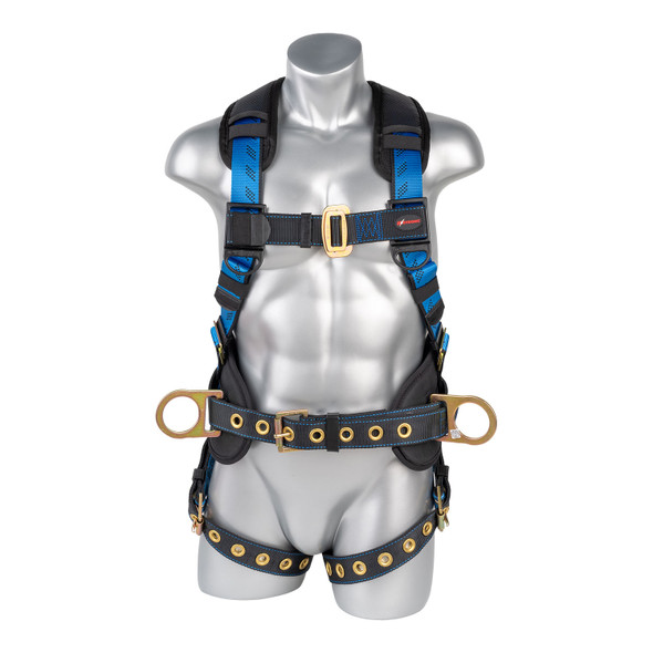 KStrong Kapture Essential+ 5-Point FBH with Back Pad, TB Waist Belt and Legs, Dorsal D-ring, 2 Side D-rings - XL-2XL (ANSI) UFH16231GP(XL-2XL)