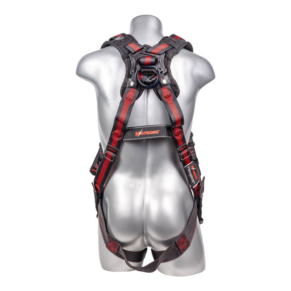KStrong Kapture Elite+ 5-Point FBH, Enhanced Aluminum Dorsal D-ring Plus, TB Legs, QC Chest, Removable Back/Shoulder Pad, Spring Torso Adjusters, Multi-Flex Feature for Ease of Mobility - S-M (ANSI) UFH15203GQ(S-M)