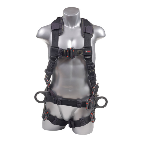 KStrong Kapture Element Arc Flash Rated 5-Point Full Body Harness, Dorsal D-ring, 2 Side D-rings, Waist Pad w/ Removable Tool Belt, Removable Back/Shoulder Pad, Mating Buckle Legs and Chest - S-L (ANSI) UFH10731P(S-L)