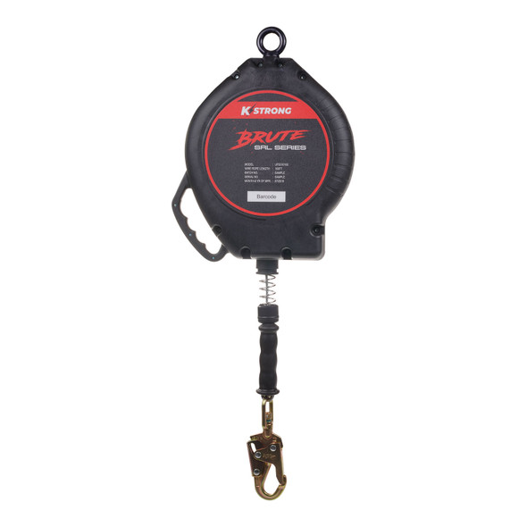 KStrong BRUTE 100 ft. Cable SRL with swivel snap hook. Includes installation carabiner and tagline (ANSI). UFS310100