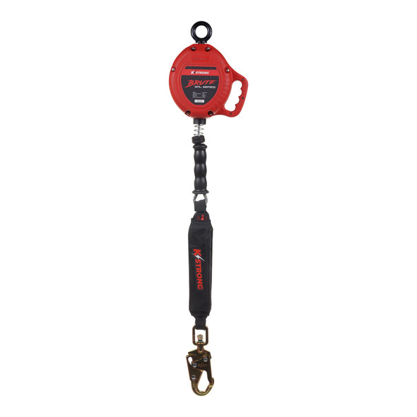 KStrong BRUTE LE 18 ft. Cable SRL with swivel snap hook. Includes installation carabiner and tagline (ANSI). UFS310018L
