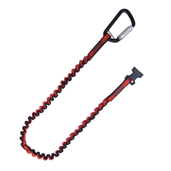 KStrong Kaptor Detachable Elasticated Single Leg Tool Lanyard w/ Screwgate Carabiner (without Loop) - 5 lbs. (ANSI) DL100400