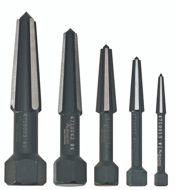 Knipex 9R 471 904 3 Screw Extractor Double Edged Set 5 Parts (Size 1-5 In Plastic Tube)