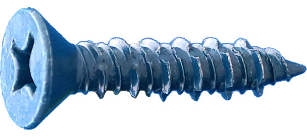 1/4 x 1-1/4 Daggerz Dagger-Con Phillips Flat Concrete Screws Bulk Blue Dagger-Guard Coating 100 pcs