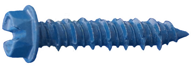 1/4 x 1-1/4 Daggerz Dagger-Con Hex Washer Concrete Screws Bulk Blue Dagger-Guard Coating 100 pcs