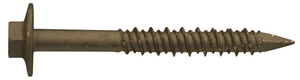 1/4 x 2-1/4 Daggerz Quick-Con Hex Flange Concrete Screws Bronze Dagger-Guard Coating 100 pcs