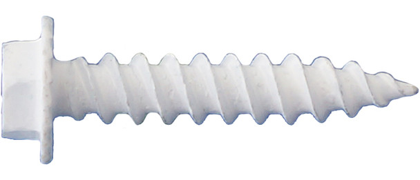 10 x 4 Daggerz Unslotted Hex Washer Head w/Serrations Sheet Metal Screws Dagger-Guard Coating White 100 pcs