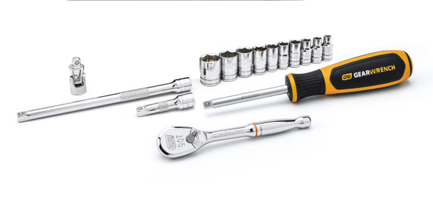 GEARWRENCH 15 Pc. 1/4" Drive 6 Point SAE  Mechanics Tool Set 80650