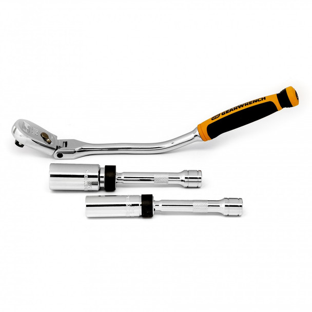 GEARWRENCH 3 Pc. 3/8" Drive 90-Tooth Spark Plug Ratchet Set 81229T