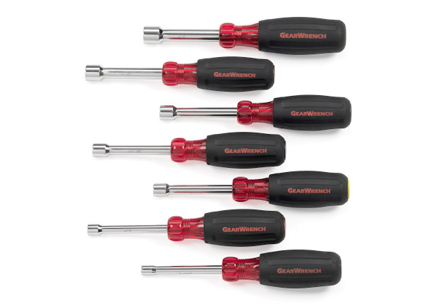 GEARWRENCH 7 Pc. SAE Hollow Shaft Cushion Grip Nutdriver Set 82765