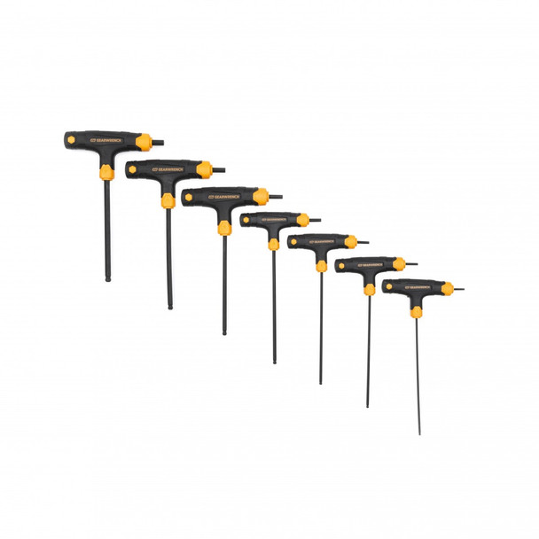 GEARWRENCH 7PC SAE T-HANDLE BALL END HEX KEY SET 83515