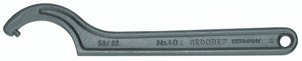 Gedore 6336660 Hook wrench with pin, 30-32 mm 40 Z 30-32