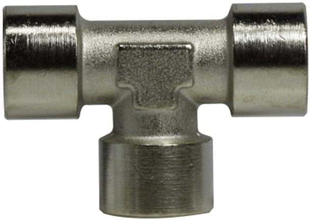 Midland Metal 1/2 FEMALE BSPP N-PLTD TEE - 28933