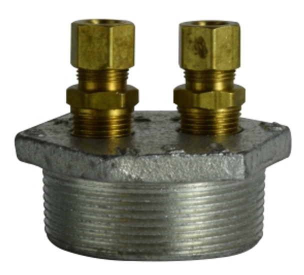 Midland Metal 2X1/2X1/2 RAISED DUPLEX BUSHING ZINC PLD - 64833