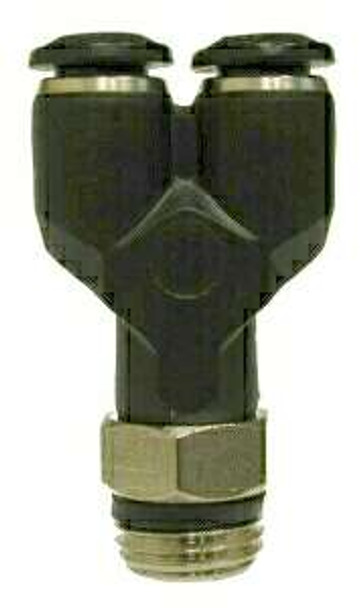 Metric Swivel Male Wye 6MM X 1/4 GLOBAL MALE Y CONN - 20818