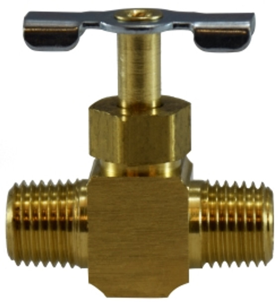 Male Pipe x Male Pipe 1/4 MIP X MIP NEEDLE VALVE - 46051