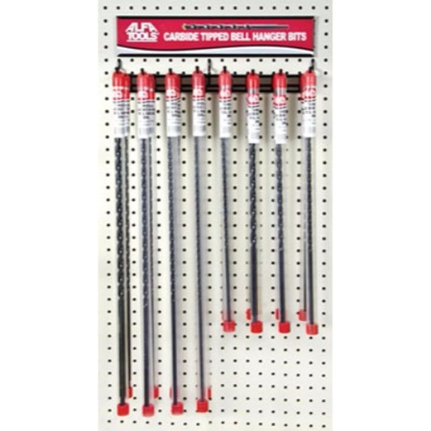 Alfa Tools 16 PC CARBIDE TIPPED BELLHANGER DISPLAY, TCBH16
