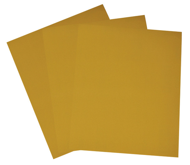 Alfa Tools 9" X 11" 80 GRIT ALUMINUM OXIDE GOLD PAPER SHEETS 50/PACK, AS61596