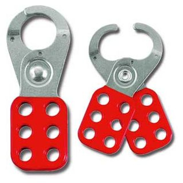 Reece Lockout Hasp steel red coated,scissor action 1" dia jaws - MLH5