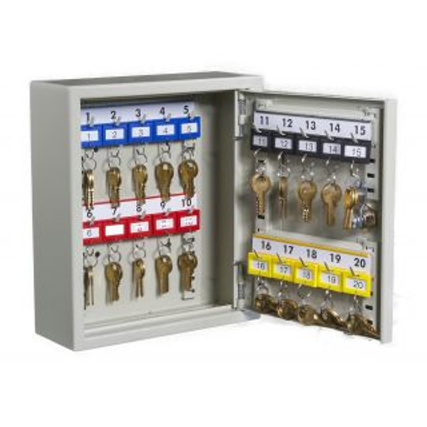 Reece Key Cabinet holds 20 keys, size 255h x 225w x 80d mm - RKS20