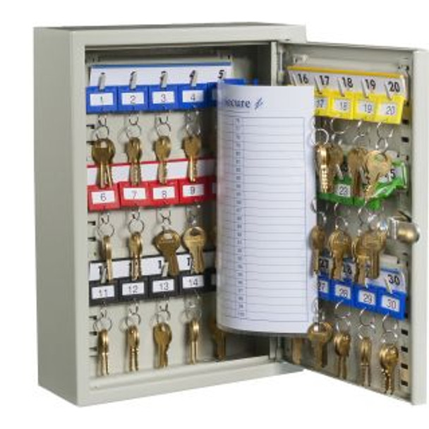 Reece Key Cabinet holds 30 keys, size 310h x 225w x 80d mm - RKS30