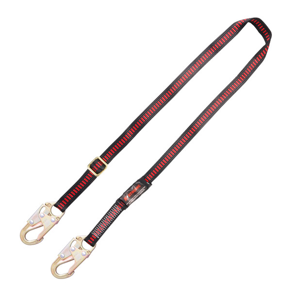 KStrong 4.5 - 6 ft. Adjustable Work Positioning Lanyard with Forged Snap Hook at both ends (ANSI) UFL205215