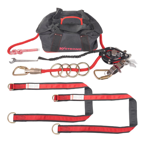 KStrong Wrangler 100 ft. Adjustable 4-person Capacity Horizontal Lifeline System UFA40010