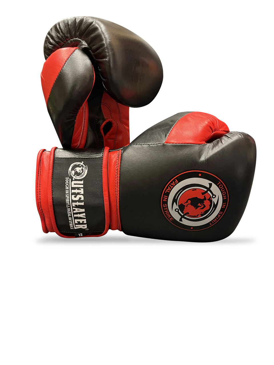 Outslayer MX Style Hook & Loop Leather Boxing Gloves