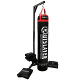 Outslayer Muay Thai Bag Stand 7ft 8in tall with FILLED SAND BAGS