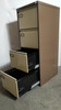 Roneo Brown and Beige 4 Drawer Filing Cabinet (1F1-00E-6C6)