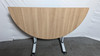 Walnut Semi Circle Fliptop Table (602-CA4-8F0)