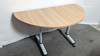 Walnut Semi Circle Fliptop Table (602-CA4-8F0)