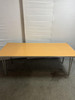 Beech And Chrome Retractable Table (A66-D94-B76)