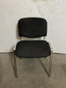 Dark Grey And Chrome Stackable Chairs (389-E7E-45C)