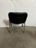 Dark Grey And Chrome Stackable Chairs (389-E7E-45C)