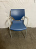 IOKO Blue And Silver Stackable Chairs (F8D-E18-4AC)