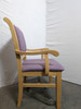 Light Purple Fabric and Wood Chair on Castor Wheels (916-0D1-3A7)