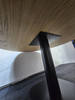 Oak And Black Round Table (350-325-40D)