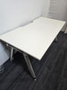 White Desk with Cable Tray 1600 (DD9-5DB-7B9)