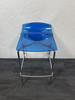 Frovi Dark Blue And Silver Stool (0D1-CAC-9E3)
