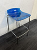 Frovi Dark Blue And Silver Stool (0D1-CAC-9E3)