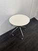 OrangeBox White And Silver Mini Round Table (269-515-5C3)