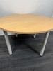 Oak And Silver Round Table (BCA-1AE-33F)