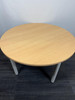 Oak And Silver Round Table (BCA-1AE-33F)
