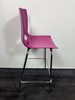 Purple And Chrome Stool (24D-A40-4D3)