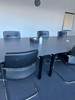 Assmann Dark Grey And Black Meeting Table (40B-E2A-A3D0